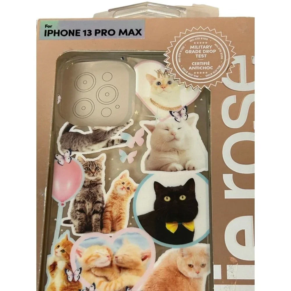Ellie Rose Ultra Slim Cat Phone Case New iPhone 13 Pro Max Compatible 8ft Drop P